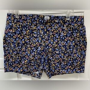 Gap City Short Navy Blue Floral Shorts Women’s Size 12
